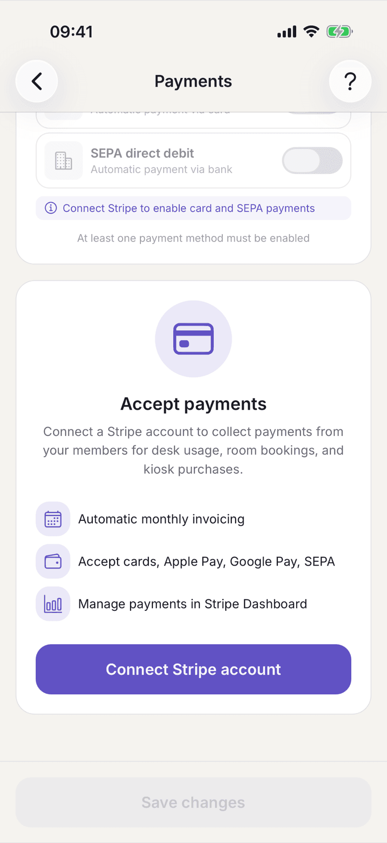 Payments with the Connect Stripe Account button