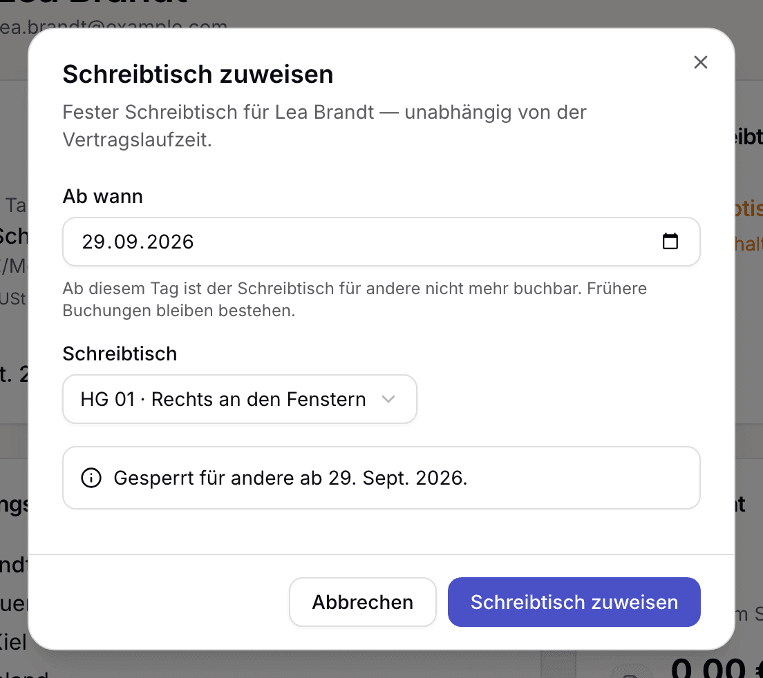 Vorschau mit den betroffenen Buchungen und der Bestätigung